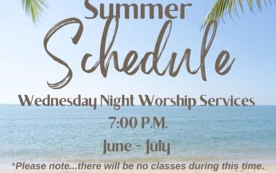 Summer Schedule