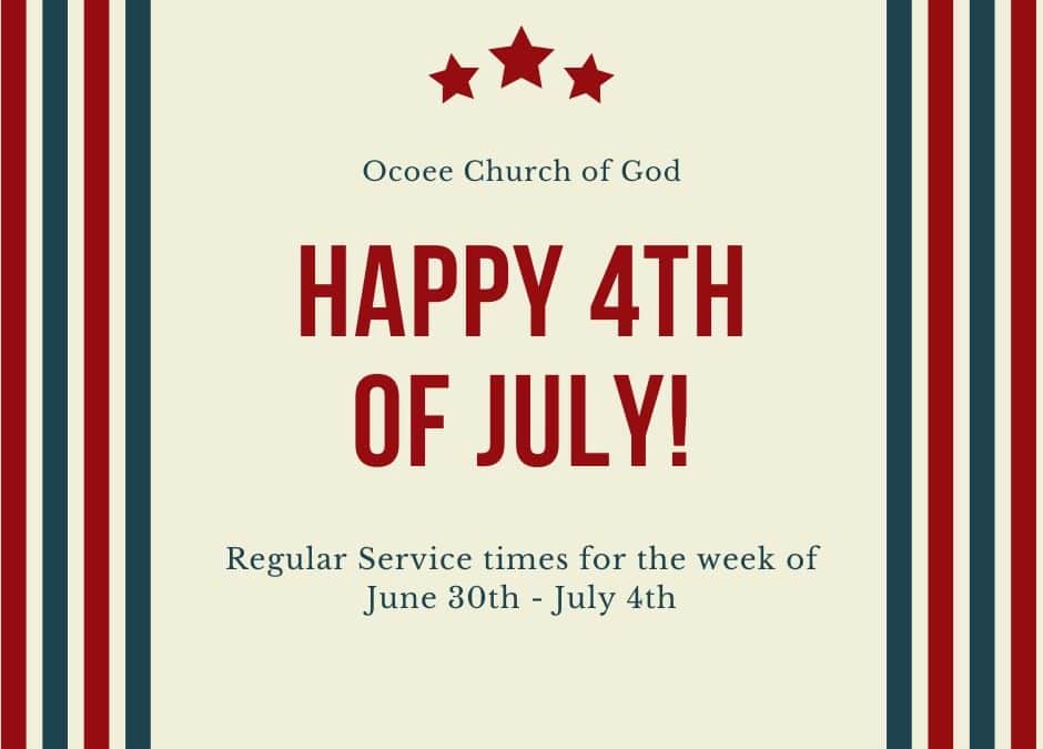 4th of July Schedule