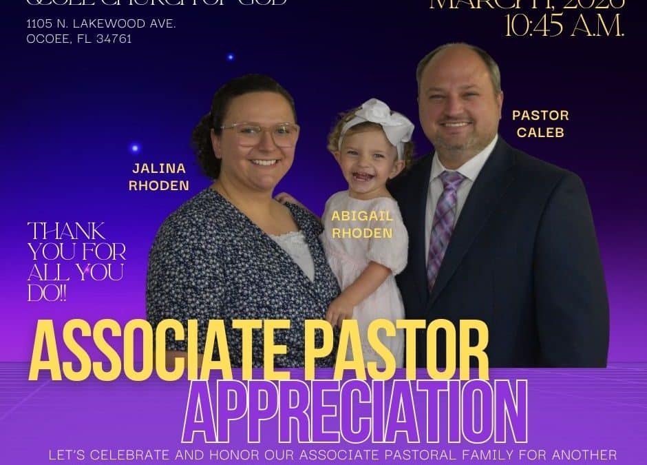 Associate Pastor Appreciation